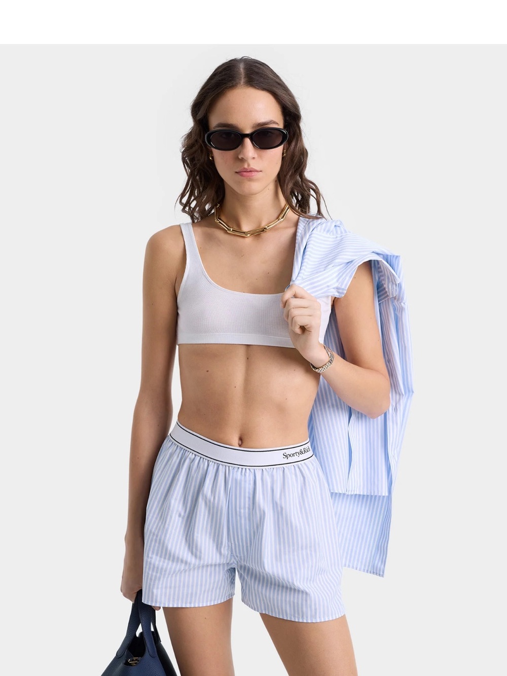Sporty & Rich Shorts and Button Down SET